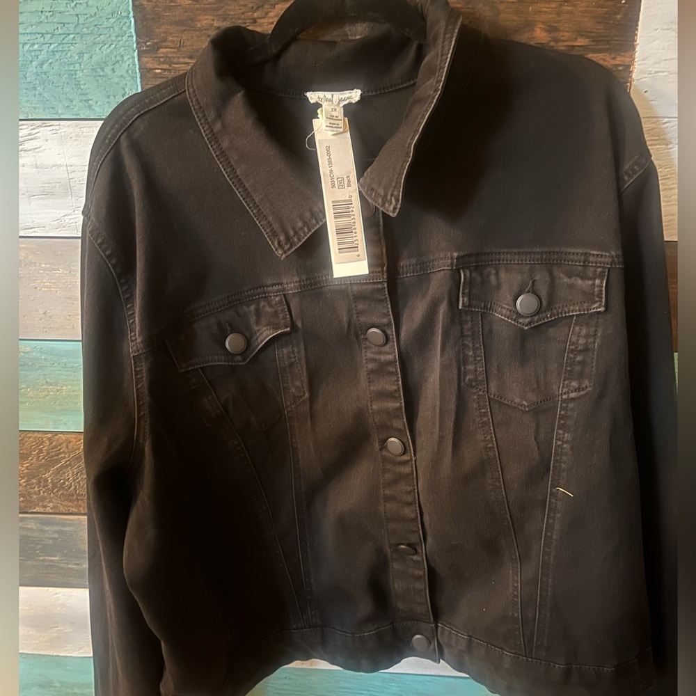 Women’s Tribal black jean jacket